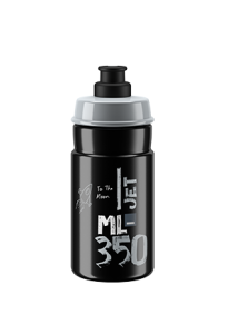 ELITE BIDON JET BLACK GREY LOGO 350ML EL0206016